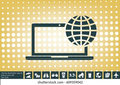 Laptop icon vector illustration eps10.