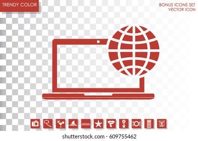Laptop icon vector illustration eps10.