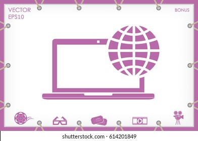 Laptop icon vector illustration eps10.