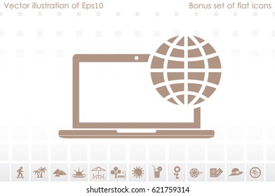 Laptop icon vector illustration eps10.