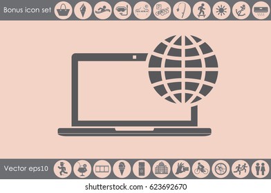 Laptop icon vector illustration eps10.
