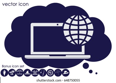Laptop icon vector illustration eps10.