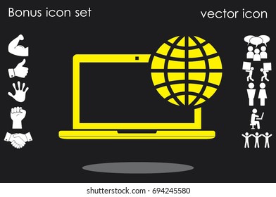 Laptop icon vector illustration eps10.
