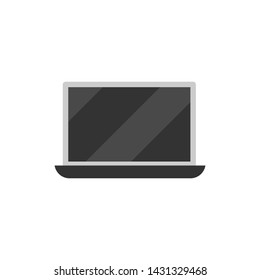 Laptop icon, vector illustration, flat design