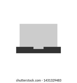Laptop icon, vector illustration, flat design