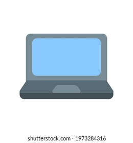 Laptop icon vector illustration in flat style about multimedia for any projects, use for website mobile app presentation