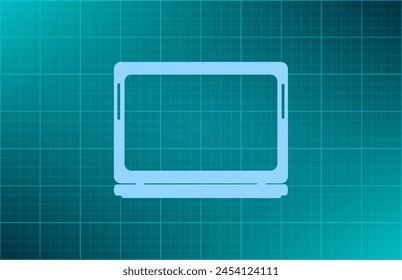 laptop icon, vector illustration. Flat design style