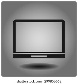 laptop icon, vector illustration. Flat design style