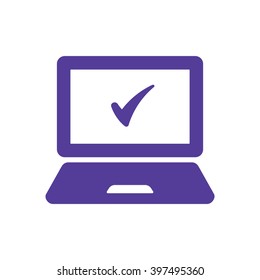 laptop  icon, vector illustration. Flat design style