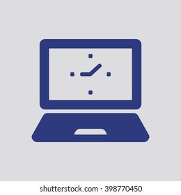 laptop  icon, vector illustration. Flat design style