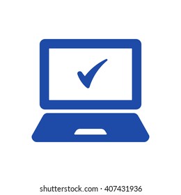 laptop  icon, vector illustration. Flat design style