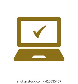 laptop  icon, vector illustration. Flat design style