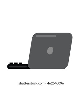 laptop icon vector illustration, flat design. Flat style