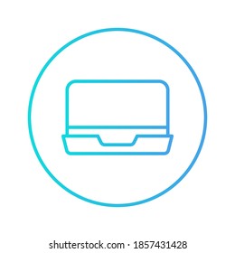 laptop icon vector illustration. laptop icon gradient design.