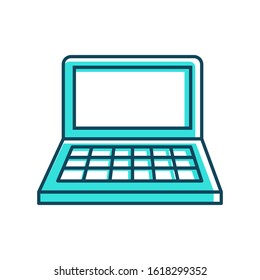 Laptop icon vector. Vector illustration isolated on white background
