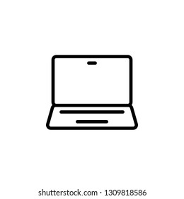 Laptop Icon Vector Illustration in Line Style for Any Purpose