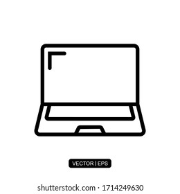 Laptop icon vector illustration logo template for many purpose. Isolated on white background.