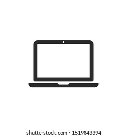 Laptop Icon Vector Illustration. Simple flat symbol.
