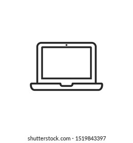 Laptop Icon Vector Illustration. Simple flat symbol.