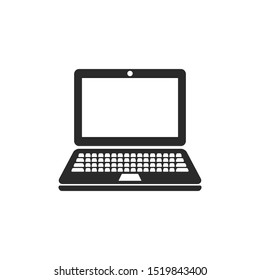 Laptop Icon Vector Illustration. Simple flat symbol.