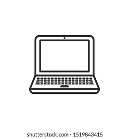 Laptop Icon Vector Illustration. Simple flat symbol.