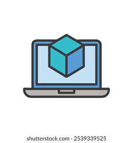 estilo de ilustração vetorial do ícone do laptop