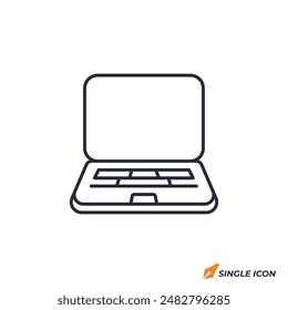 Laptop icon vector illustration. Laptop symbol isolated on white background.