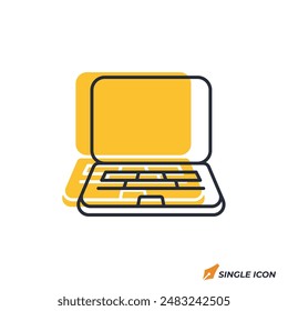 Laptop icon vector illustration. Laptop symbol isolated on white background.