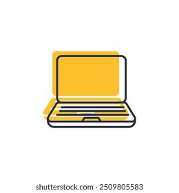 Laptop icon vector illustration. Laptop symbol isolated on white background