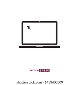 Laptop icon vector illustration template logo design