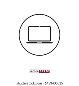 Laptop icon vector illustration template logo design