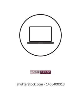 Laptop icon vector illustration template logo design