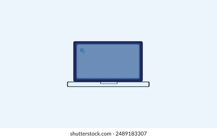 Ilustración vectorial del icono del ordenador portátil para el uso.
