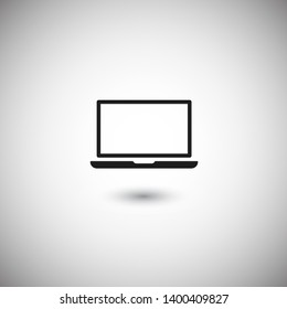 laptop icon, vector illustration. Vector web design