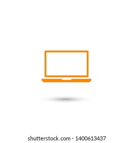 laptop icon, vector illustration. Vector web design