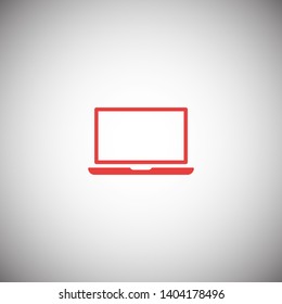 laptop icon, vector illustration. Vector web design