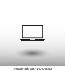 laptop icon, vector illustration. Vector web design