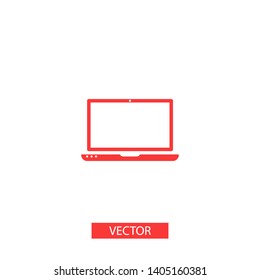 laptop icon, vector illustration. Vector web design