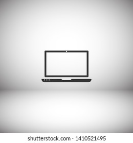 laptop icon, vector illustration. Vector web design