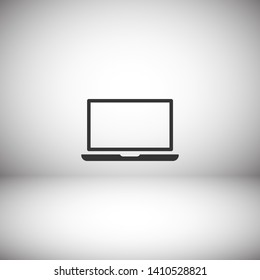 laptop icon, vector illustration. Vector web design