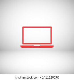 laptop icon, vector illustration. Vector web design