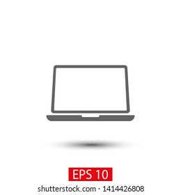 laptop icon, vector illustration. Vector web design