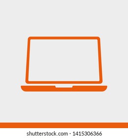 laptop icon, vector illustration. Vector web design