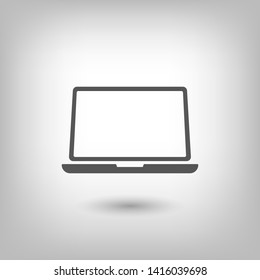 laptop icon, vector illustration. Vector web design