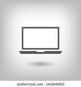 laptop icon, vector illustration. Vector web design