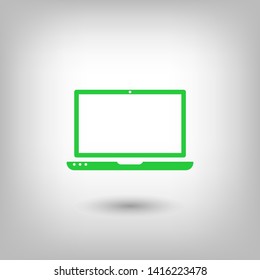 laptop icon, vector illustration. Vector web design