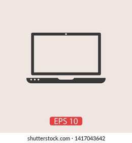 laptop icon, vector illustration. Vector web design