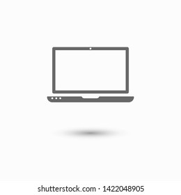 laptop icon, vector illustration. Vector web design