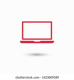 laptop icon, vector illustration. Vector web design