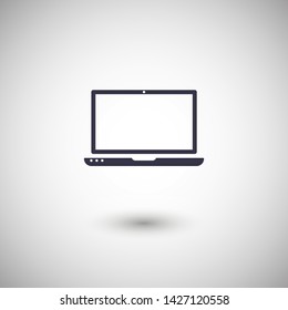 laptop icon, vector illustration. Vector web design